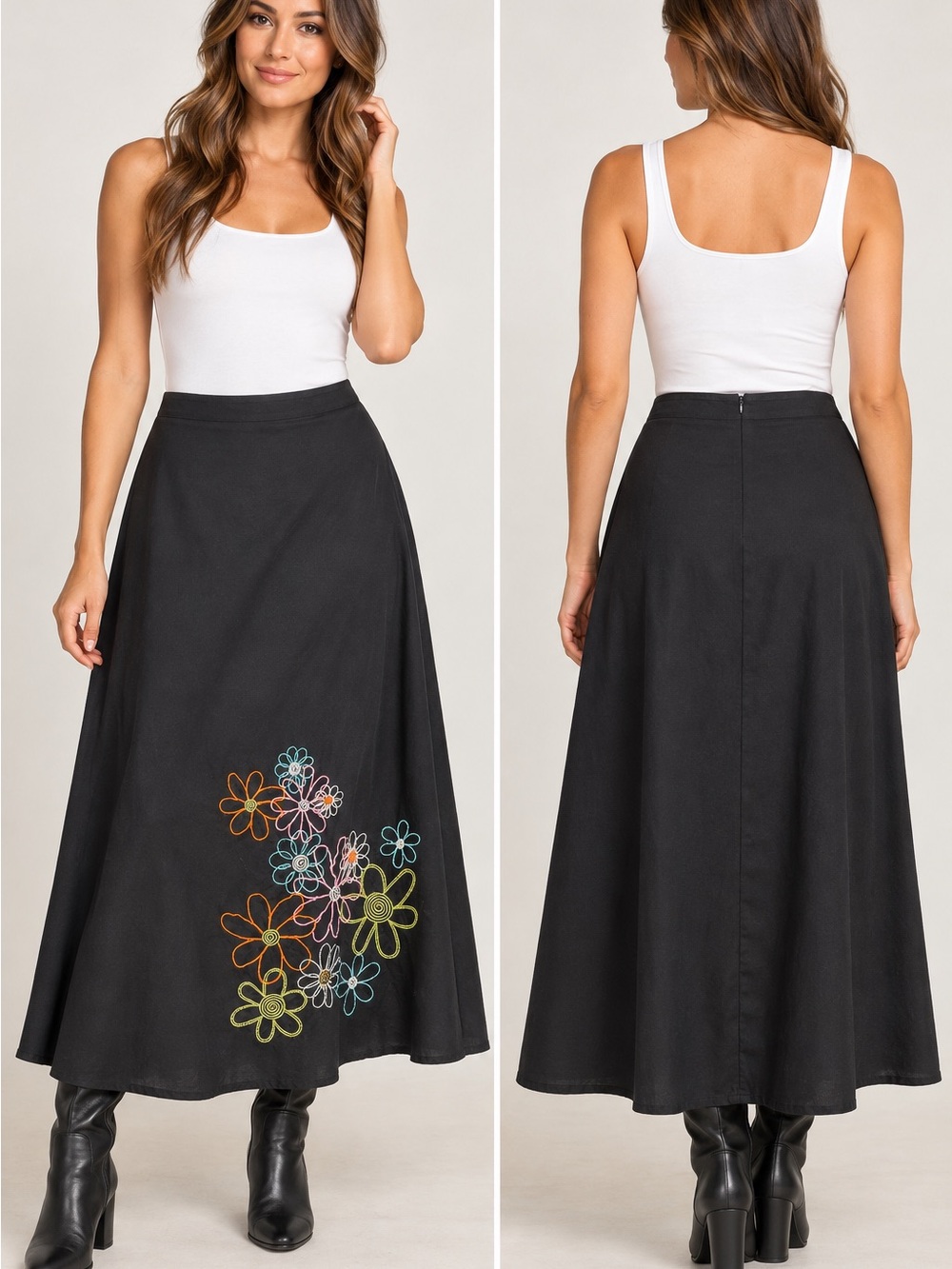 St. John’s Bay 100% cotton embroidered skirt
